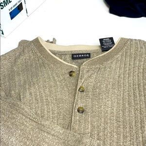 Men’s shirt sleeve sweater light brown